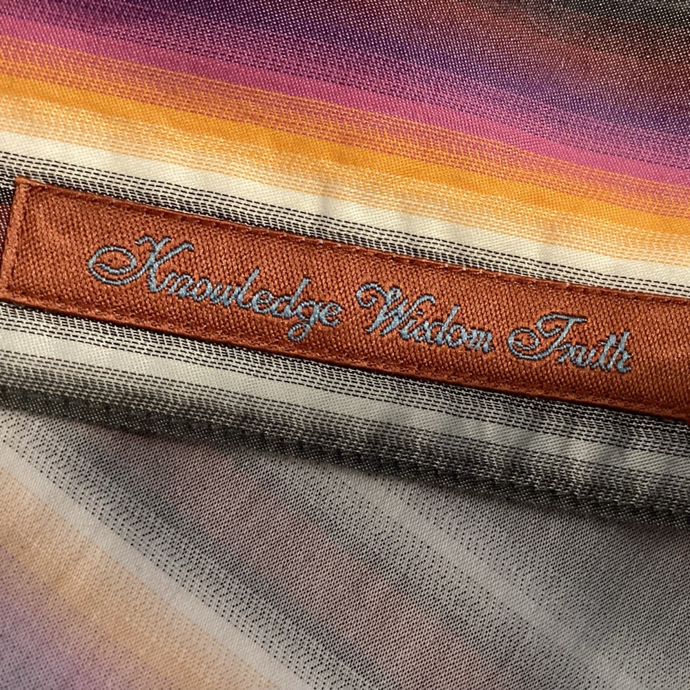 Robert Graham Women’s Multi Colored Striped Button Down Long Sleeve Shirt Sz 12 - Picture 12 of 16